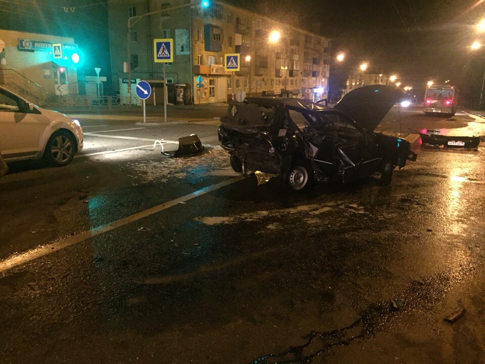 В ночной аварии в Липецке погиб водитель «Дэу-Нексия»