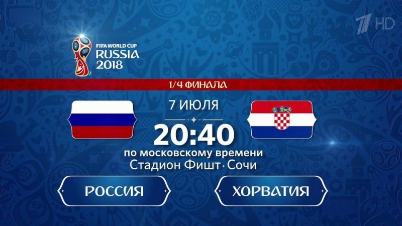 Россия – Хорватия прямая трансляция 7 июля 2018 – время начала, какой канал