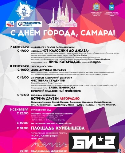 День города Самара 2018: программа мероприятий