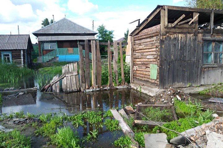Заложники красноярского болота: как живут в домах, уходящих под воду третий год